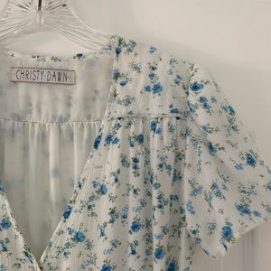 The original Dawn dress in blue floral (lined)